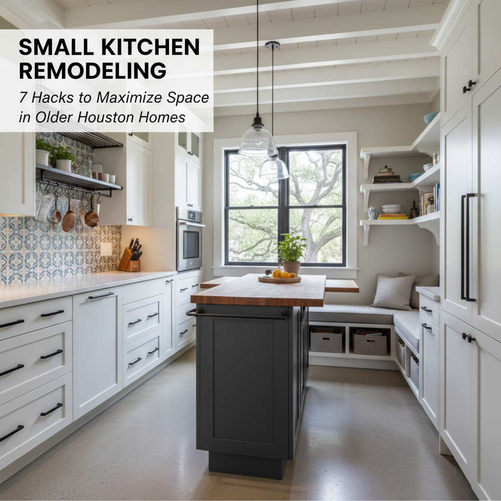 Hero image for Small Kitchen Remodeling: 7 Hacks to Maximize Space in Older Houston Homes