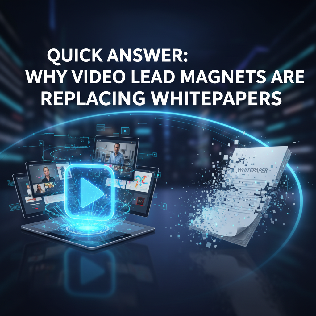 Hero image for Quick Answer: Why Video Lead Magnets Are Replacing Whitepapers