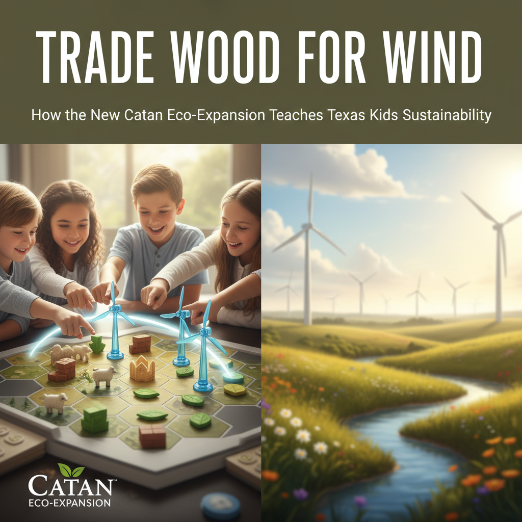 Hero image for Trade Wood for Wind: How the New Catan Eco-Expansion Teaches Texas Kids Sustainability