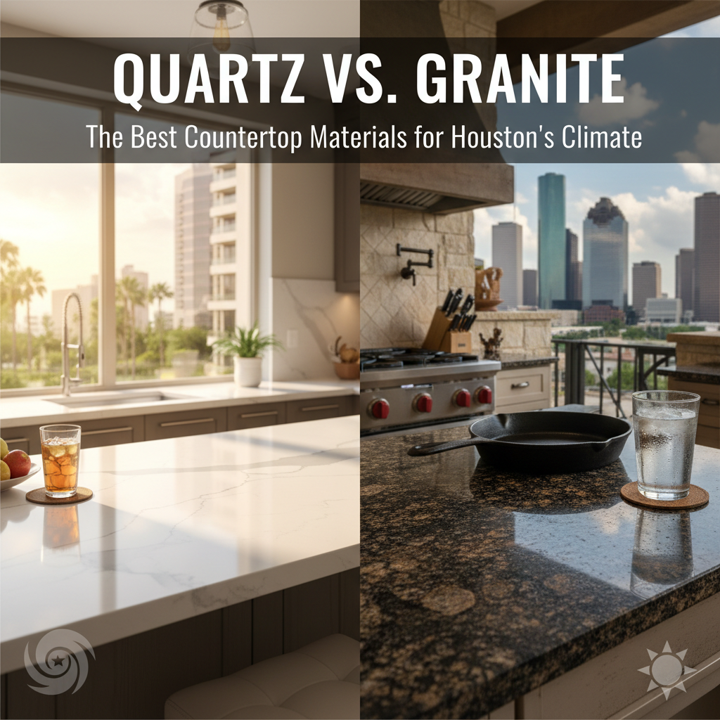 Hero image for Quartz vs. Granite: The Best Countertop Materials for Houston’s Climate