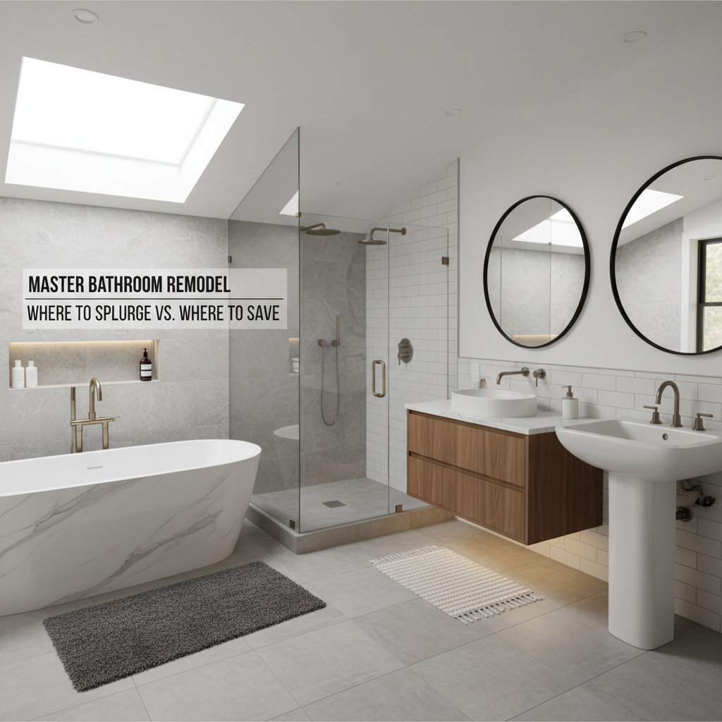 Hero image for Master Bathroom Remodel: Where to Splurge vs. Where to Save