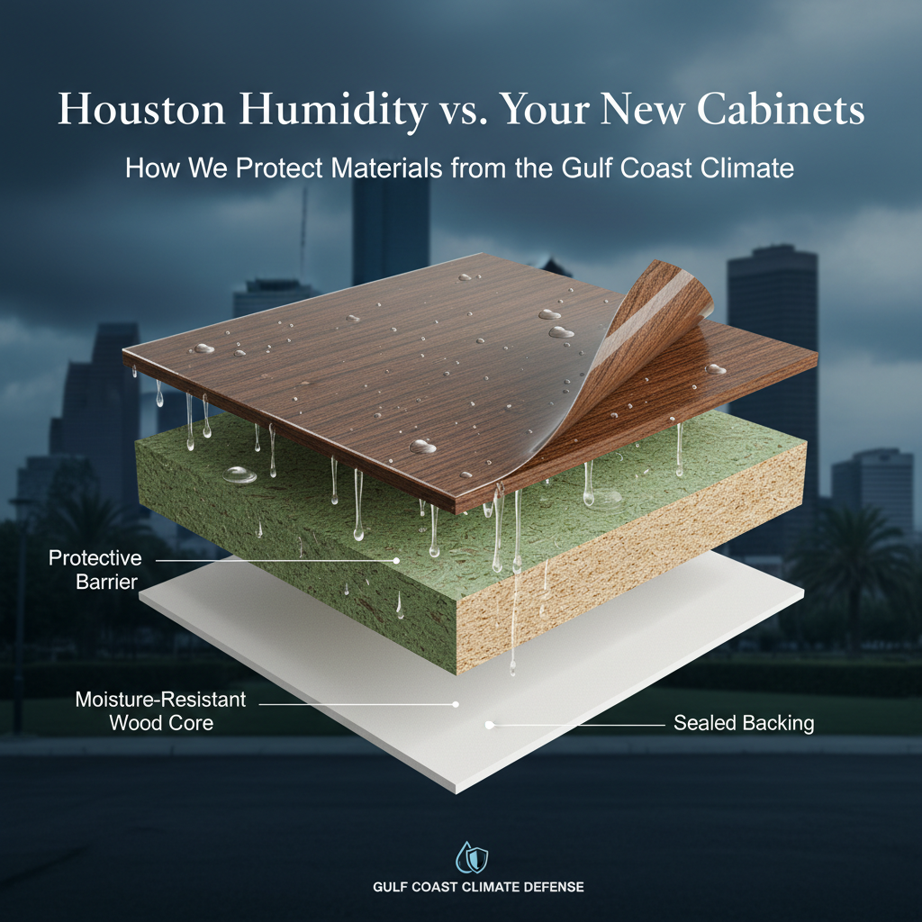 Hero image for Houston Humidity vs. Your New Cabinets: How We Protect Materials from the Gulf Coast Climate